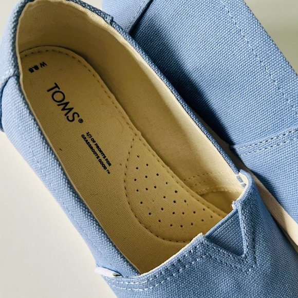 TOMS Alpargata "Faded Blue Canvas" Size 8.5 NWT - Picture 5 of 5
